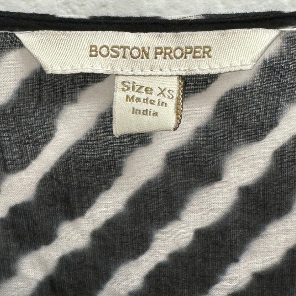 BOSTON PROPER Embellished Cotton Tunic. XS ZEBRA PRINT - Picture 9 of 9